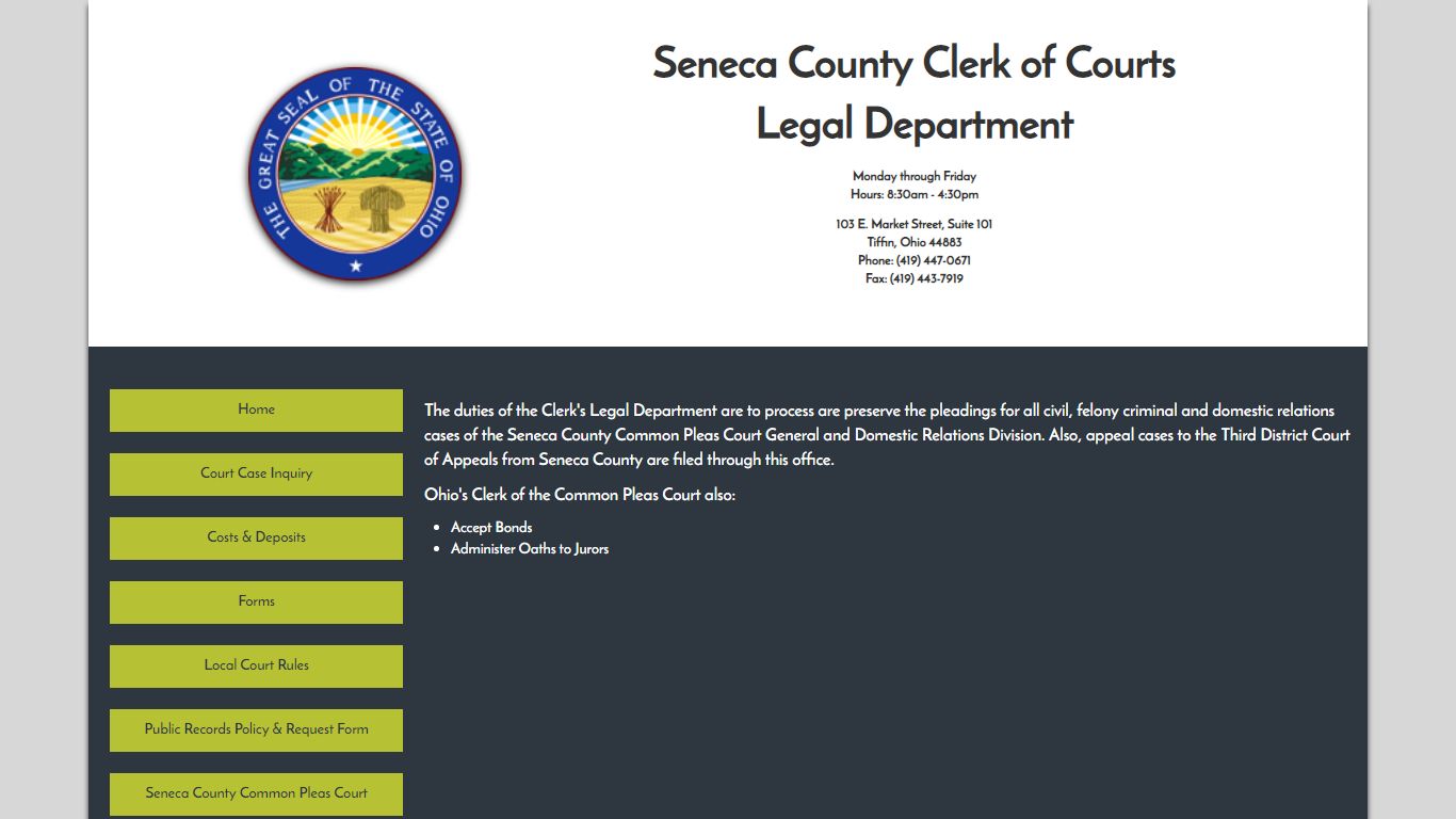 Seneca County Clerk of Courts